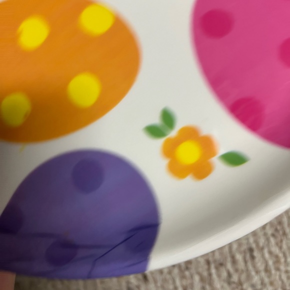 🐣AMSCAN: Easter egg themed, large round serving platter, preowned. - Picture 6 of 8